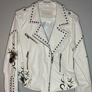 BlankNYC Embroidered Leather Jacket